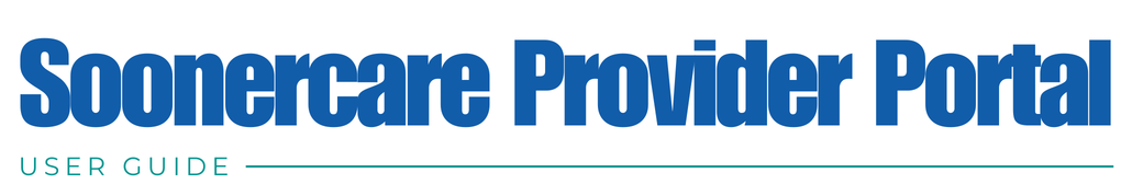 Soonercare Provider Portal